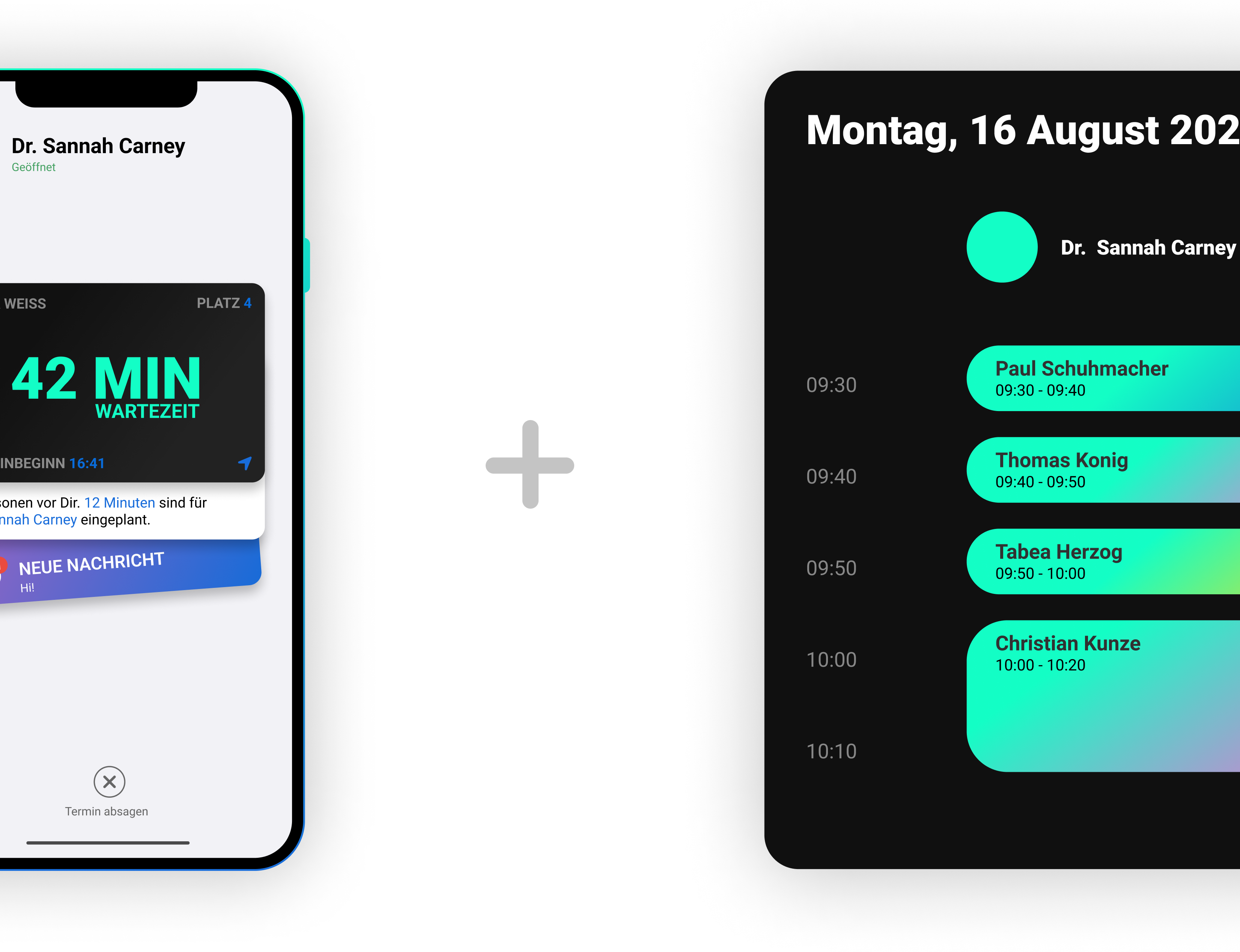 Dr.wait: Terminplaner und digitales Wartezimmer im Zusammenspiel