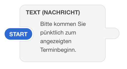 Eine Nachricht verschicken.