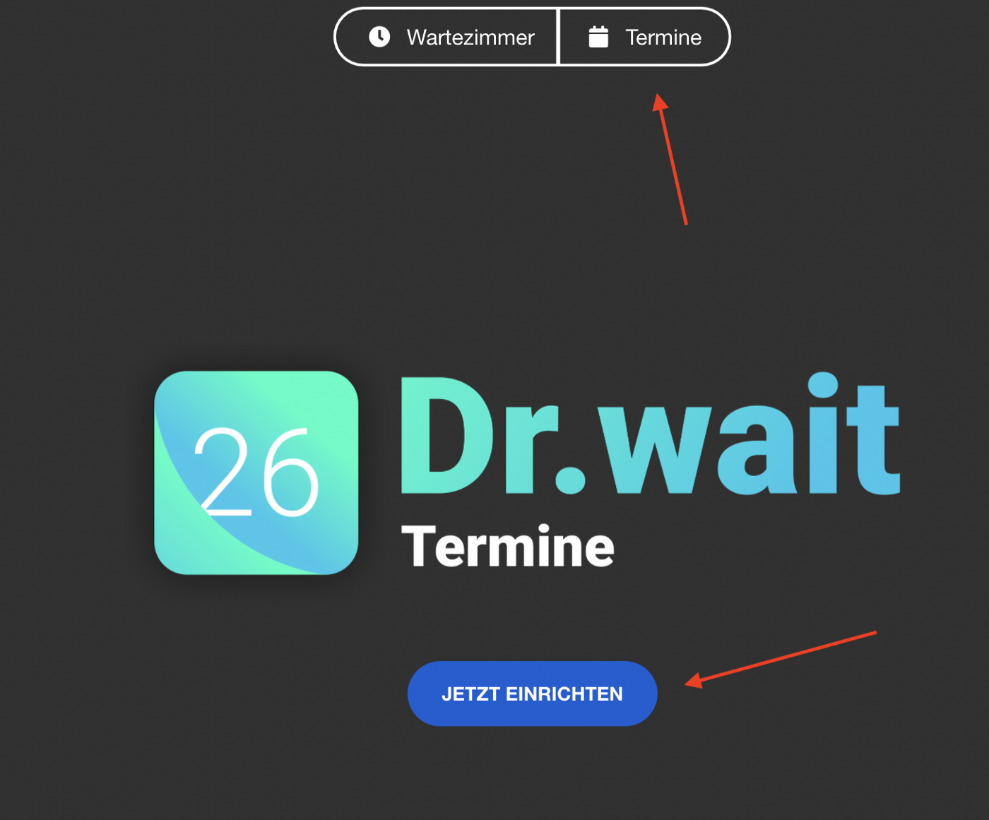 Terminplaner einrichten bei Dr.wait